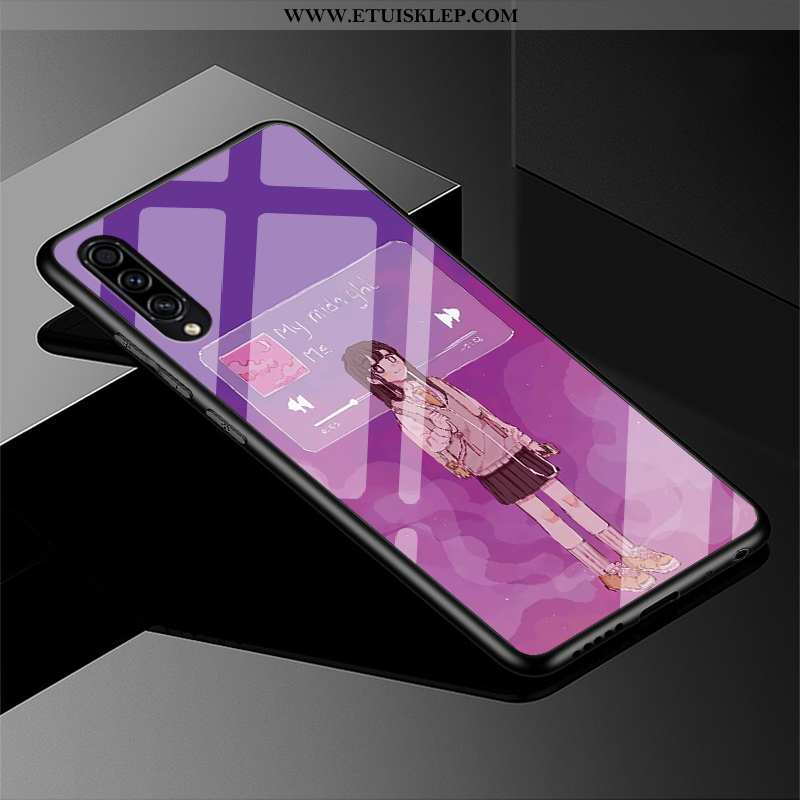 Futerał Samsung Galaxy A50s Ochraniacz All Inclusive Purpurowy Silikonowe Proste Gwiazda Piękny Sprz